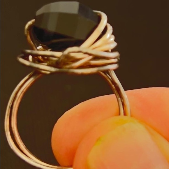 Black Stone Ring - Picture 2 of 3
